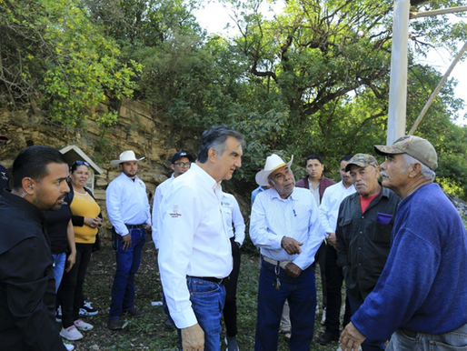 Evalúa gobernador reactivación de la minería en San Nicolás-Américo Villarreal impulsa nuevas posibilidades de desarrollo para la región, donde ya se apoya a productores de mezcal.