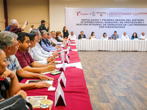 Gobierno de Reynosa sensible e incluyente instaló Sistema Intersectorial Municipal de Protección y Gestión Integral de Derechos de Personas con Discapacidad..