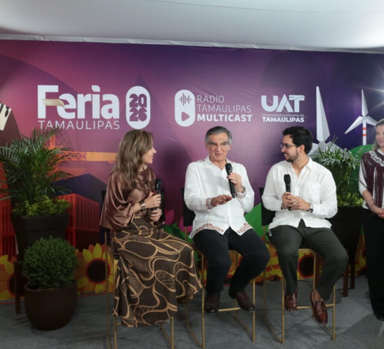 En Tamaulipas existe unidad y trabajo colaborativo para consolidar paz y bienestar: AVA-Durante una emisión especial de Diálogos con Américo desde la Feria Tamaulipas.