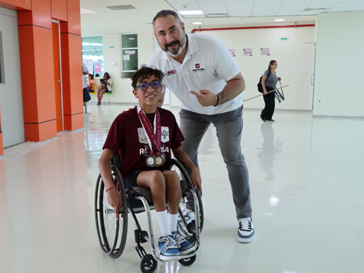 Brilla Reynosense en la Paraolimpiada Nacional CONADE con 5 medallasEl Alcalde Carlos Peña Ortiz felicitó al nadador Santiago Fonseca Ramírez por su extraordinaria participación en la Paraolimpiada.