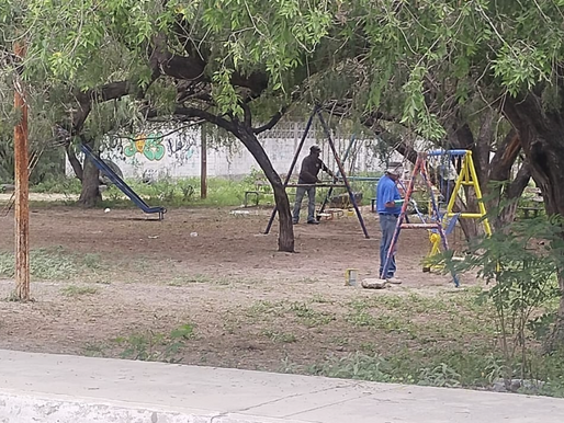 Reparó Servicios Públicos juegos infantiles en la colonia Vamos TamaulipasLa Secretaría de Servicios Públicos realizó trabajo de soldadura de juegos infantiles..