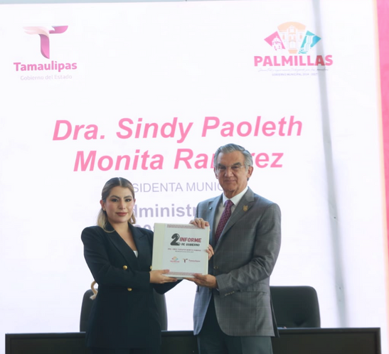 Refrenda Américo impulso a la vocación agropecuaria de Palmillas-Inicia recorrido por municipios de altiplano, asistiendo al informe de Sindy Paoleth Monita Ramírez.