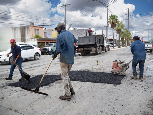 Bacheo en Matamoros es prioridad del alcalde Alberto Granados Fávila.