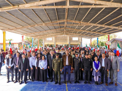 Conmemoró escuela Escudo Nacional el Día de la Bandera con Alcalde de Reynosa..