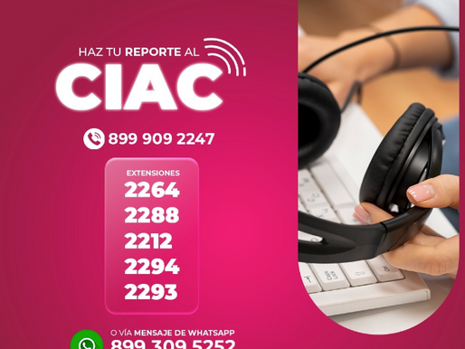 COMAPA de Reynosa invita a la ciudadanía a realizar reportes a través del CIAC.