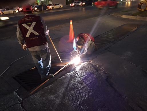 Reparó Servicios Públicos de Reynosa rejilla pluvial en Casa Bella..