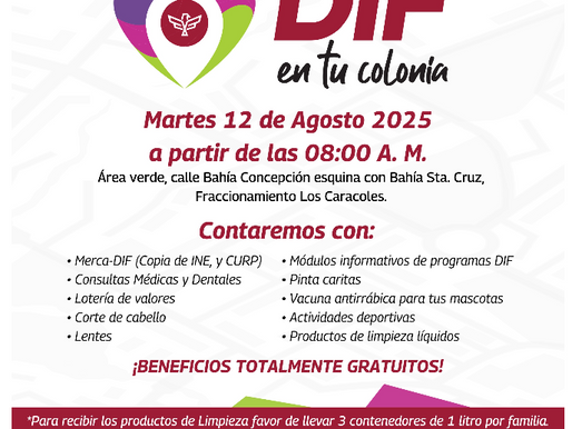 Llevará DIF-Reynosa beneficios gratuitos a la colonia Los Caracoles.