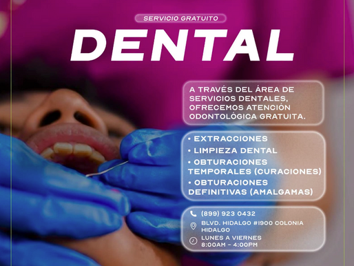 Ofrece DIF-Reynosa atención dental gratuita a las familiasEl Sistema DIF-Reynosa que preside Carlos Luis Peña Garza, a través de su área Dental, ofrece atención gratuita a la ciudadanía.