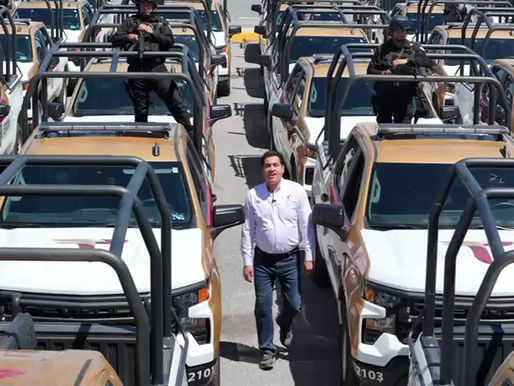 El gobernador Américo Villarreal marca un hecho histórico en #Tamaulipas al entregar un parque vehicular de esta magnitud, con el propósito de seguir mejorando los indicadores de #Seguridad.