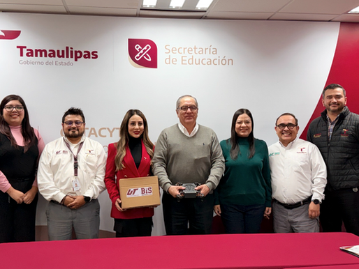 Fortalece UT Matamoros vocaciones científicas con donación de robot educativo al COTACYT.