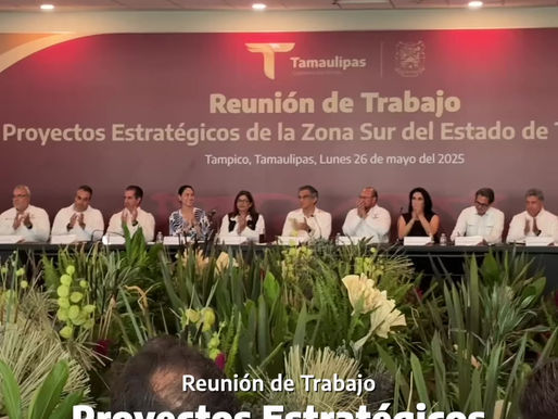 En #Tampico, el gobernador Américo Villarreal presidió la reunión de trabajo "Proyectos Estratégicos de la zona sur de #Tamaulipas"