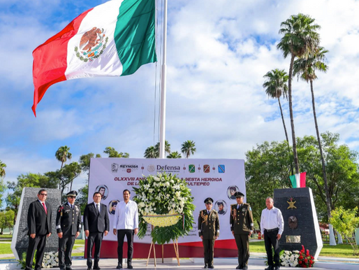 Participó Alcalde Carlos Peña Ortiz con el General Guillermo Arellano Morales en la Ceremonia-Homenaje a los Niños Héroes ..