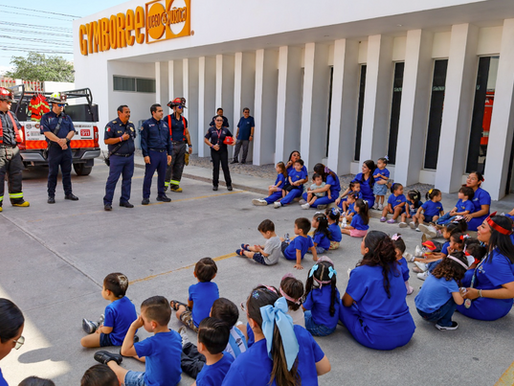Promueve Protección Civil y Bomberos de Reynosa cultura de prevención en GYMBOREE Juego & Música Siguiendo indicaciones del Presidente Municipal Carlos Peña Ortiz..