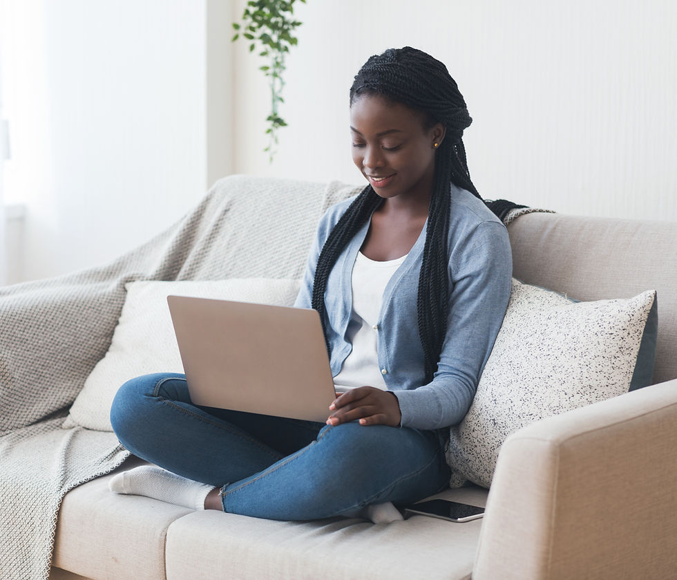 Woman Using Laptop