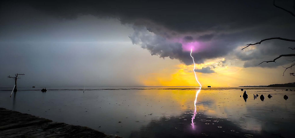 Lightning Storm Picture from My Back Porch over the Albemarle Sound--