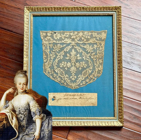 MARIE ANTOINETTE * Lace Nightcap Hand Embroidered By Her
