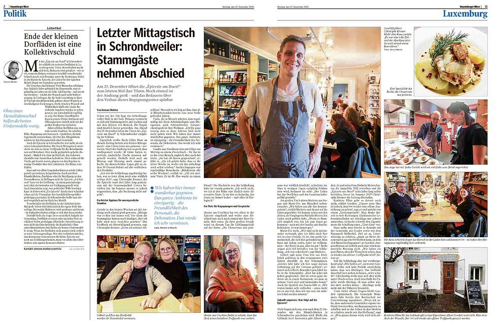 Duerfepicerie muss zoumaachen