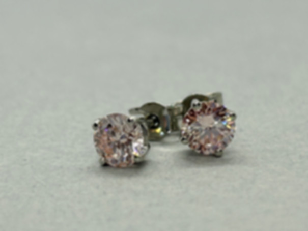 Pink Lab Diamond Earstuds
