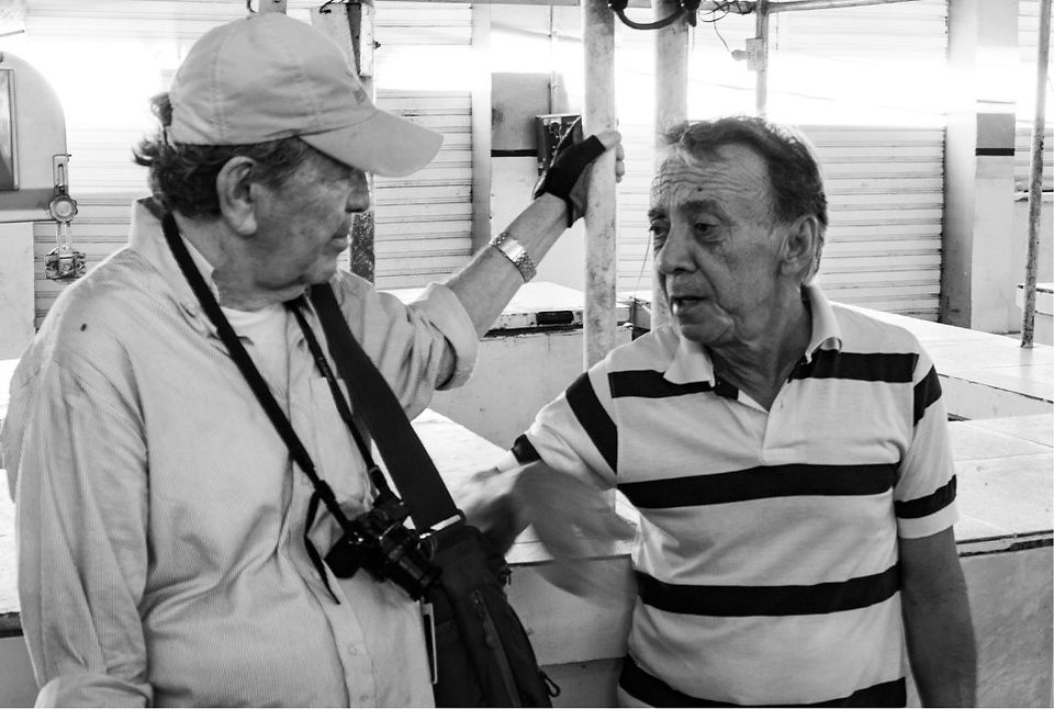 Evandro Teixeira com Aderaldo Tavares. Foto: Sóstenes Lopes
