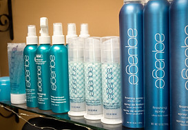 Hair products displayed for sale at True Colors