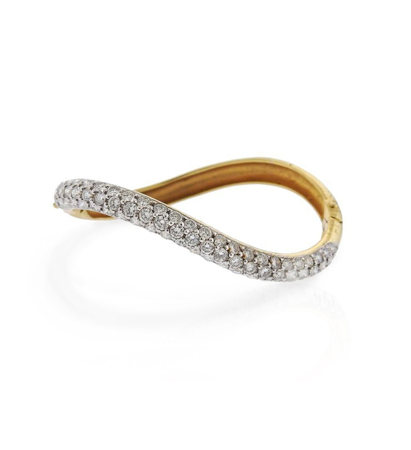 S Bracelet in White Diamond