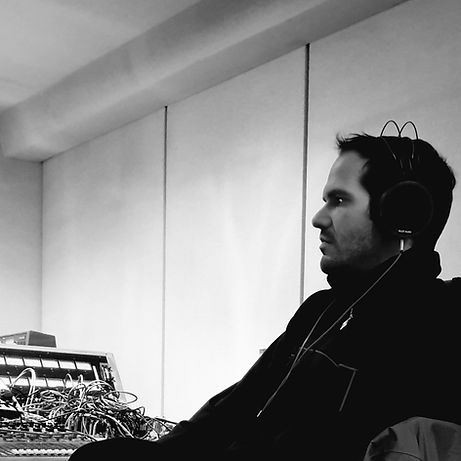 Pantelis Nikiforos, plankton sound engineer, at the studio.