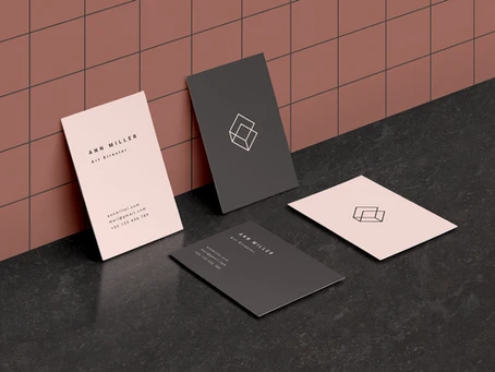  A business card that blends classic and modern elements