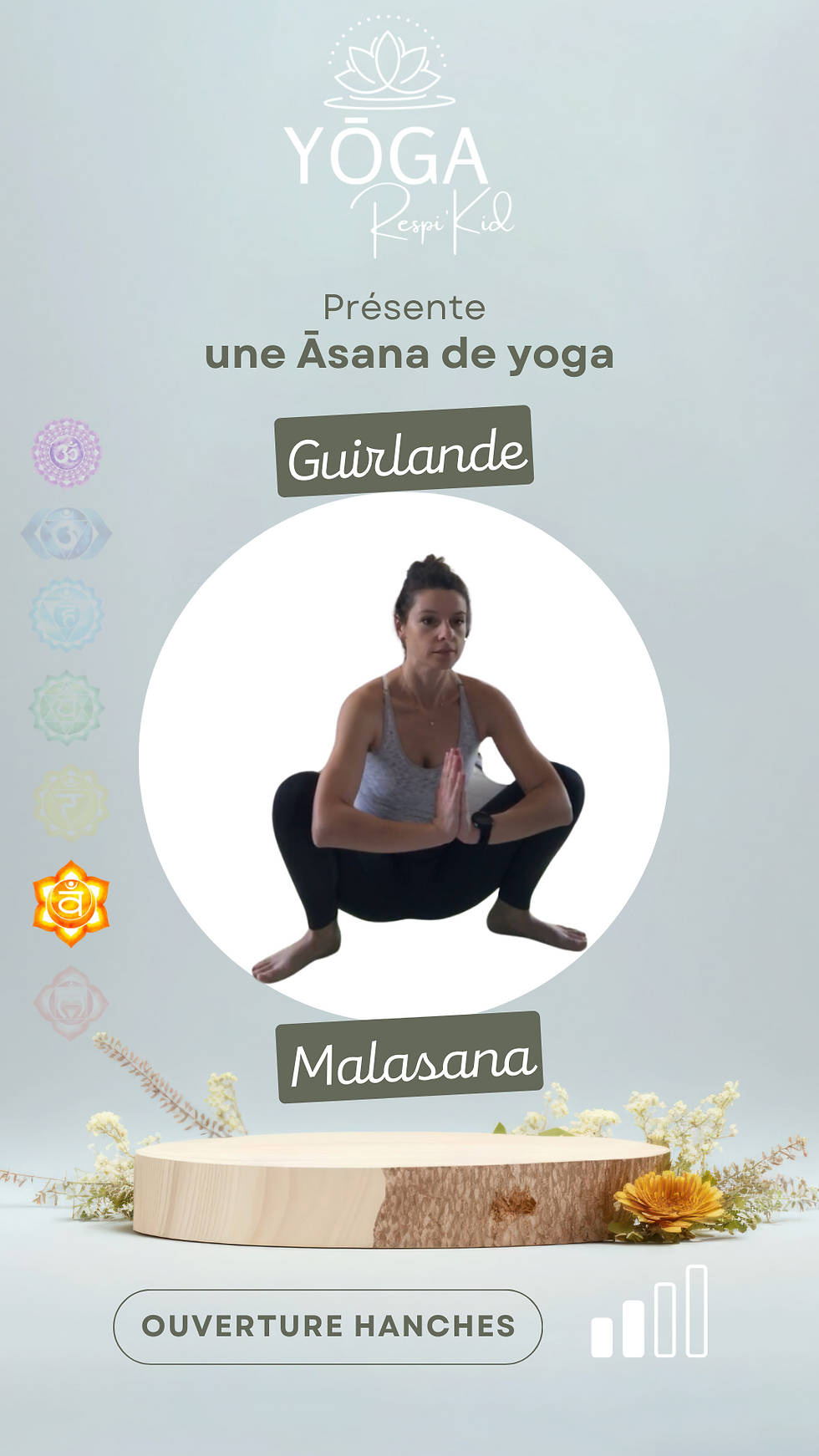 Aurélie Chauray -  Malasana (मालासन) - La Posture de la Guirlande