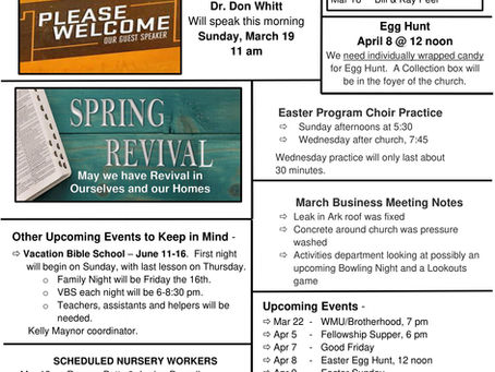 3.19.2023 - Bulletin
