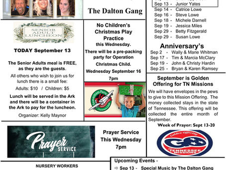 9.13.2026 - Bulletin