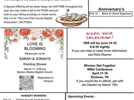 2.15.2026 - Bulletin