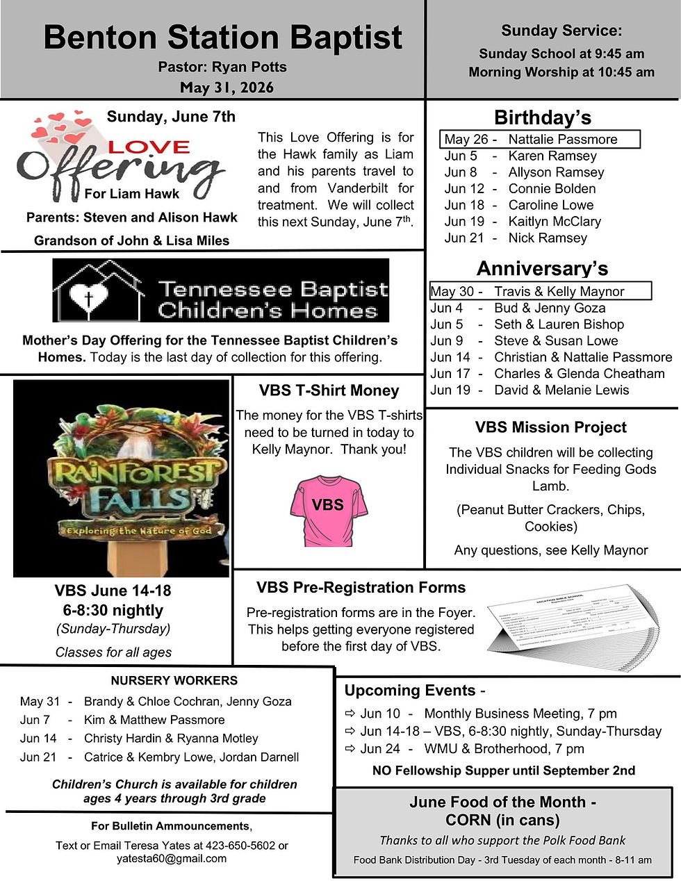 5.31.2026 - Bulletin