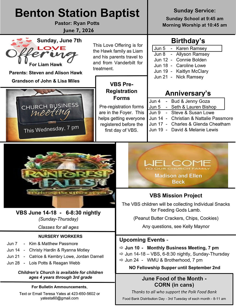 6.7.2026 - Bulletin