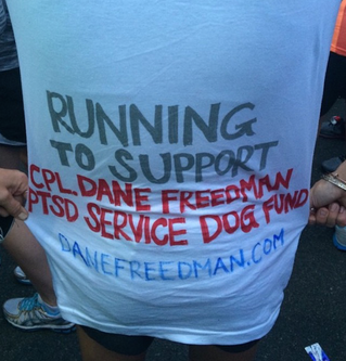 Cpl Dane Freedman honored at the OC Half Marathon this weekend!!