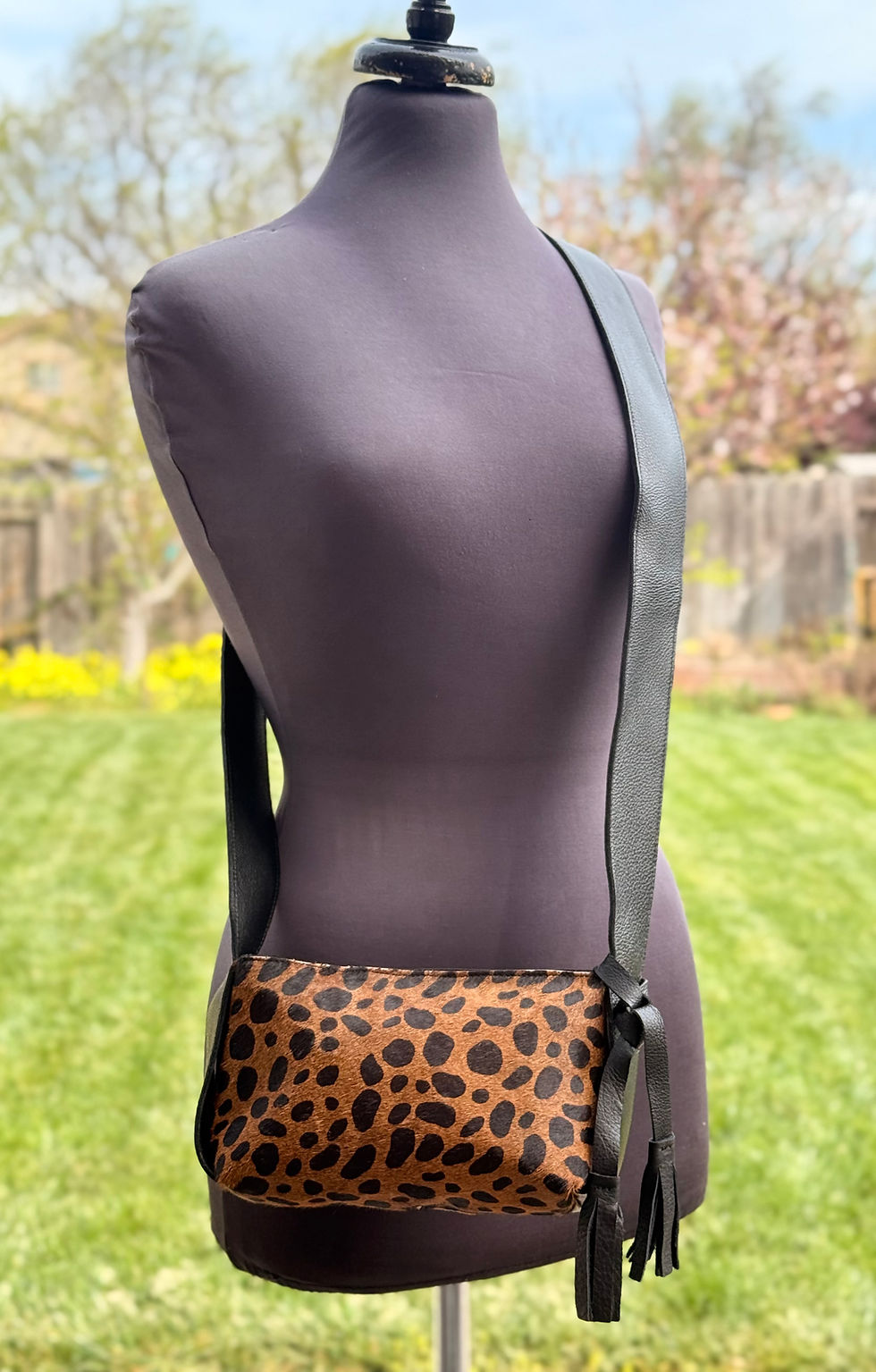 Thumbnail: The Box Bag — Hair-on-Hide Leopard Leather Crossbody (light print))