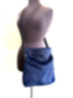 Thumbnail: The Blue Crossbody — Black Leather & Hair-on-Hide Bag