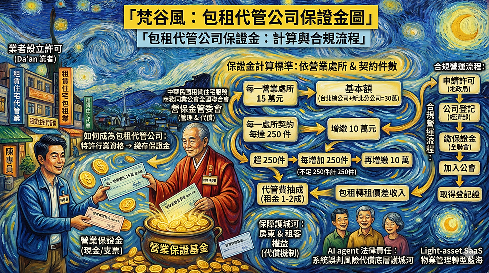 梵谷風包租代管公司保證金圖