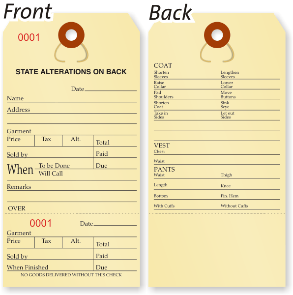 Alteration Tags - Set of 10