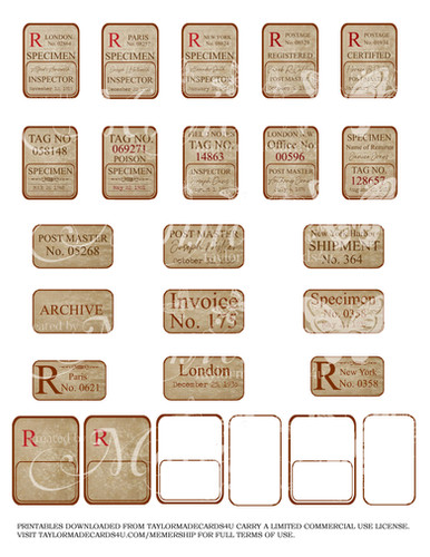 Unique Note Label Field Notes Labels - Digital Kit | Taylormadecards4u