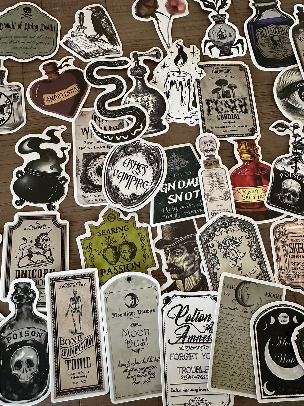 Thumbnail: Halloween Apothecary Label Stickers - 50 pcs Set 3