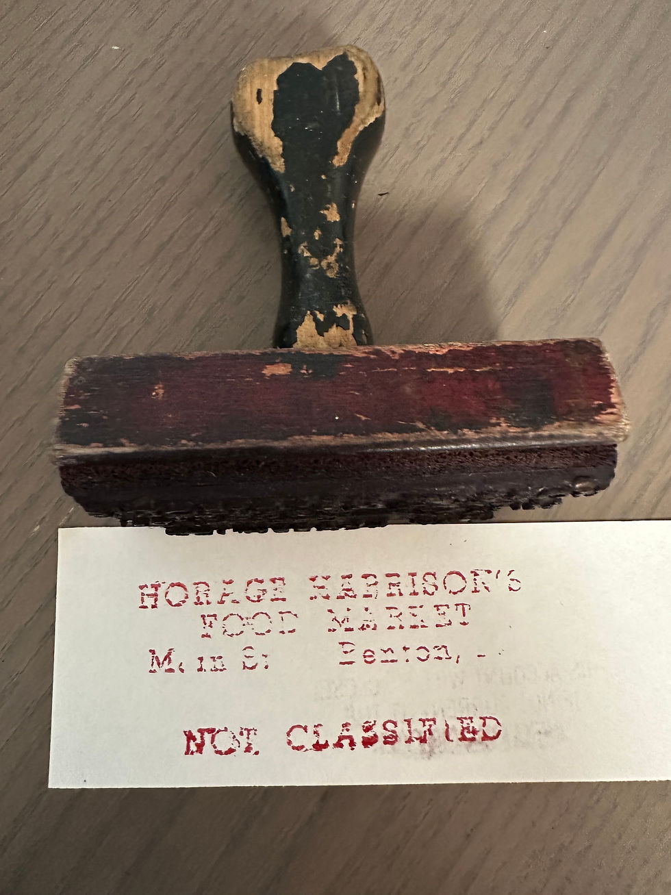 Thumbnail: Vintage Wood Handle Office Stamps