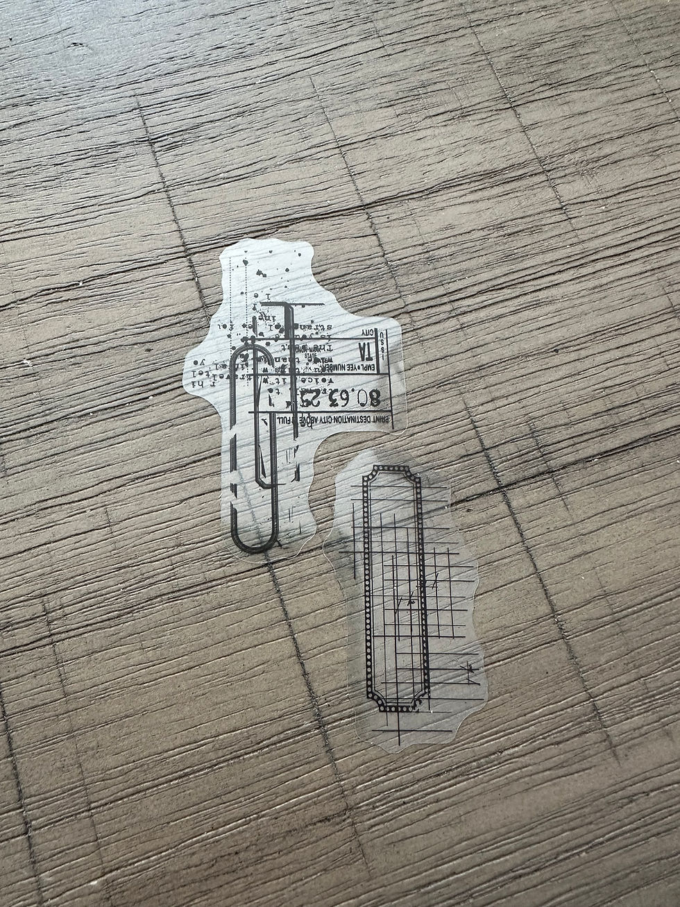 Thumbnail: Vintage English Smudge Texture Transparent Stickers  - 100 Pieces