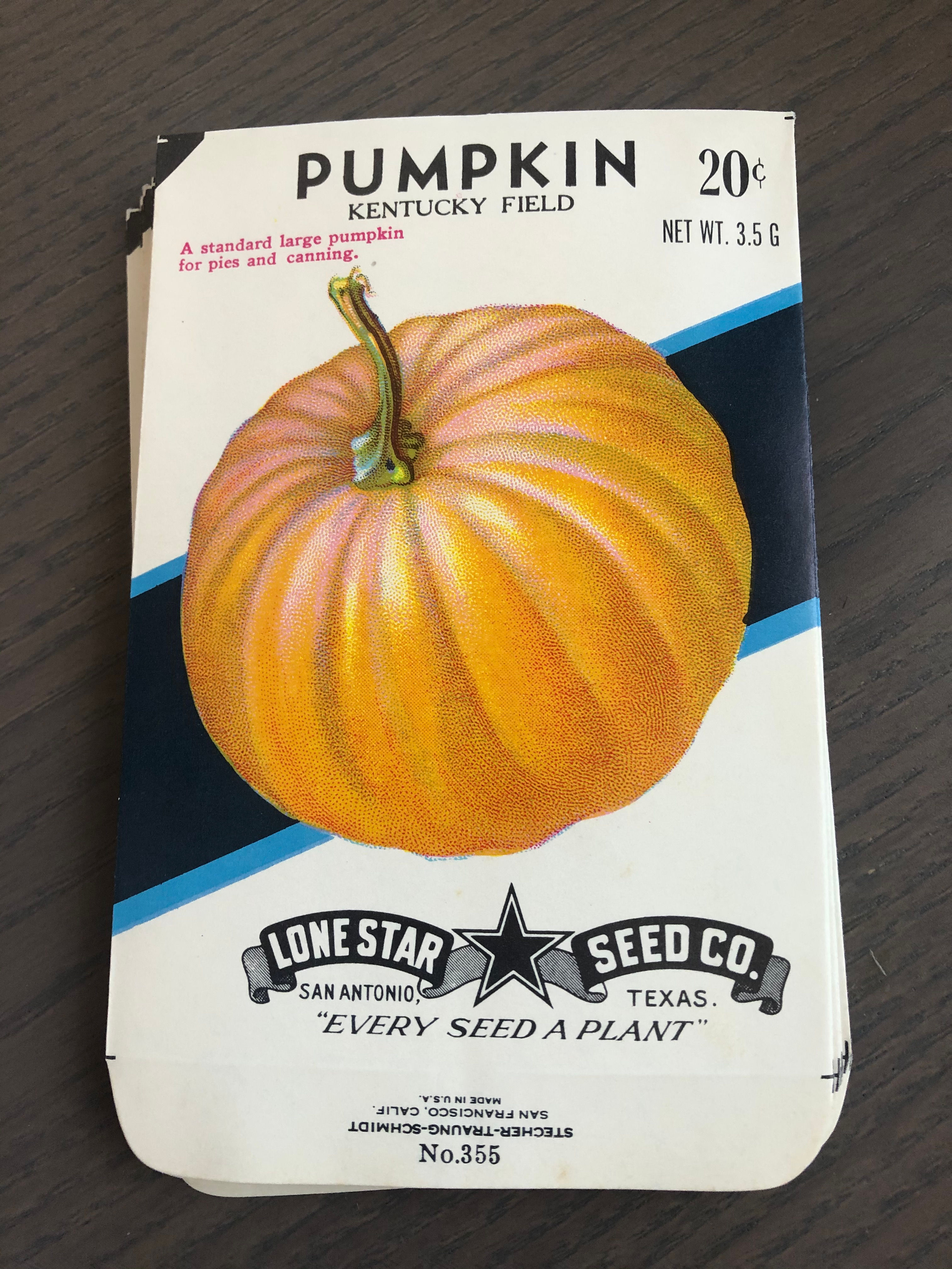 Pumpkin Vintage Seed packs