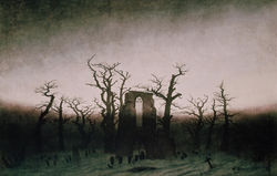 Caspar David Friedrich, L'abbaye dans une forêt de chênes, 1810