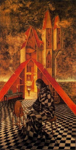 Remedios Varo, La science inutile ou l'Alchimiste, 1958
