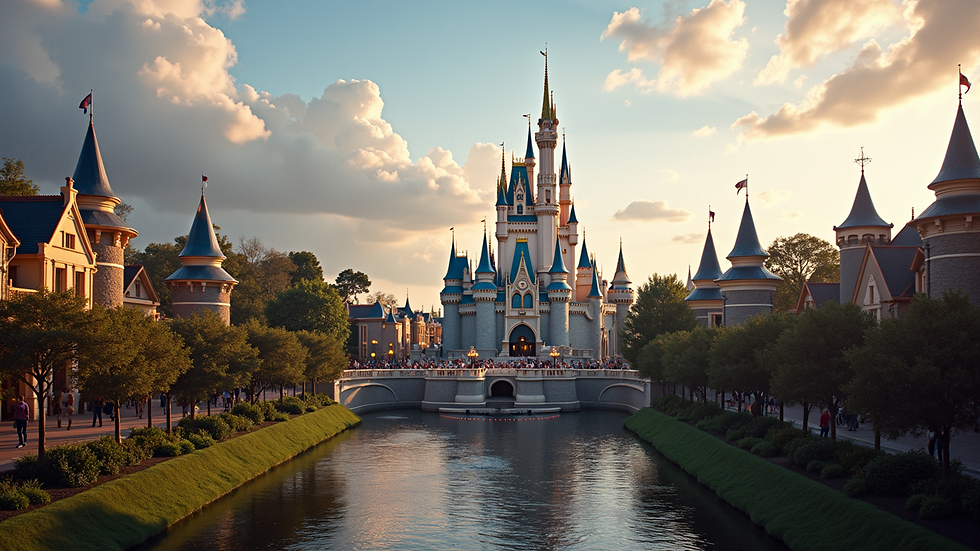 High angle view of Magic Kingdom at Disney World
