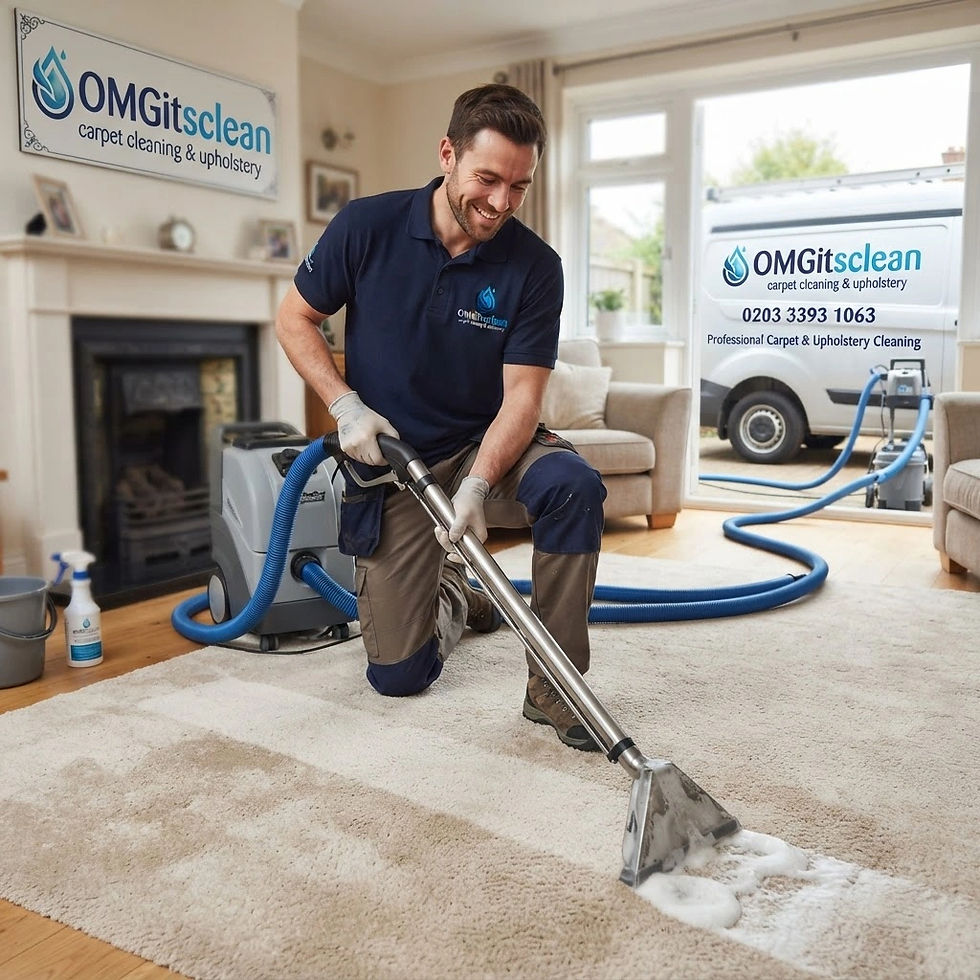 Professional carpet cleaning by OMG its clean technician.