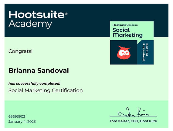 Hootsuite social media certification