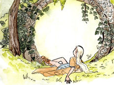 Devant elle, dissimulée dans le lierre, se cache une arche de pierre, ronde, ancienne, couverte de mousse et de gravures à peine visibles.