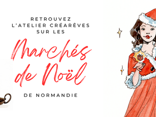 Affiche marché de Noël de l'atelier Créareves